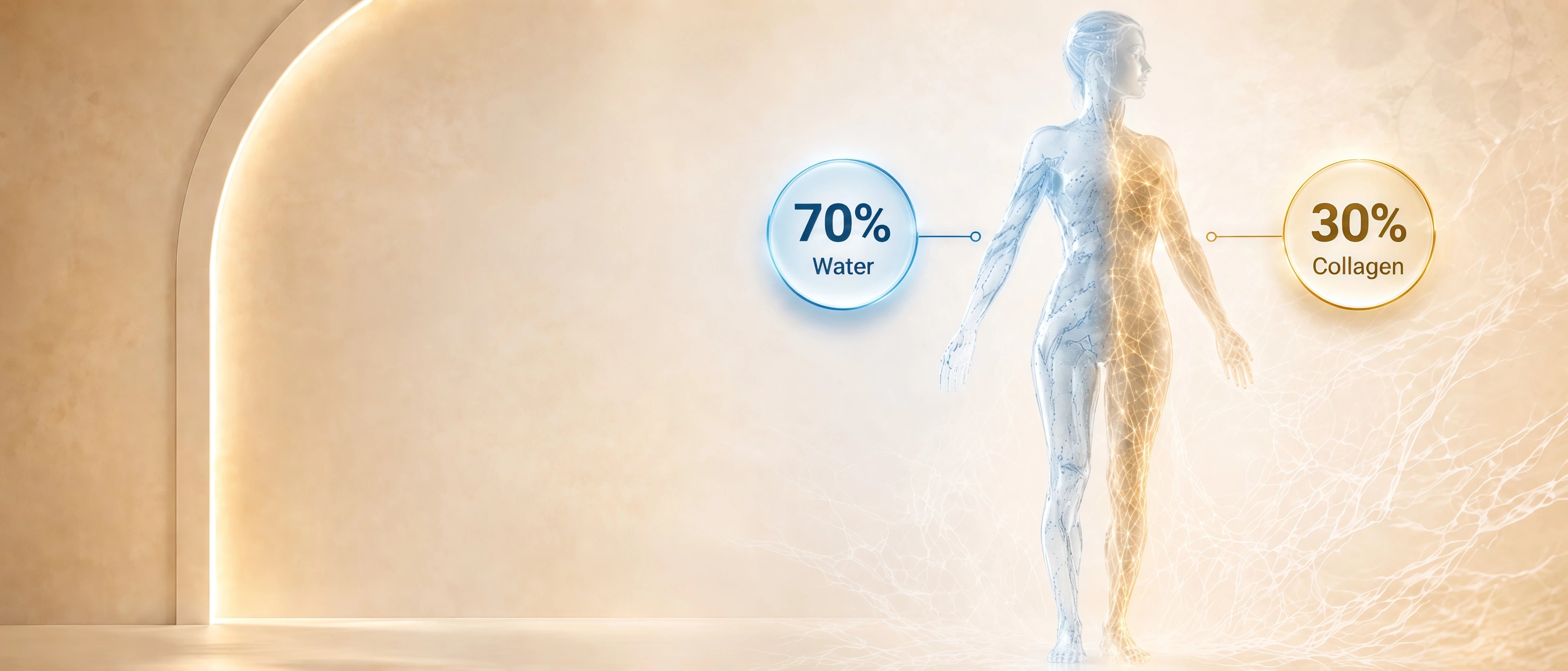 The human body is structured by collagen
